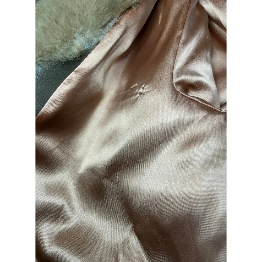 Vintage Women’s 1950’s Tissavel Of France For Country Pacer Faux Fur Coat Size L - Picture 13 of 16
